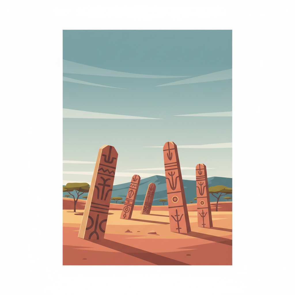 Tiya — illustrated travel poster