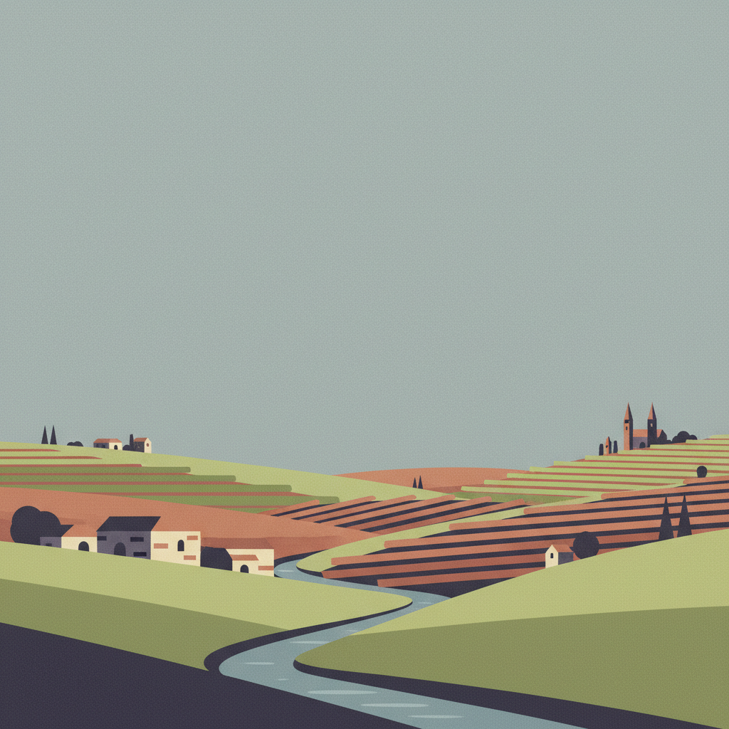 Tokaj Wine Region Historic Cultural Landscape — illustrated travel poster
