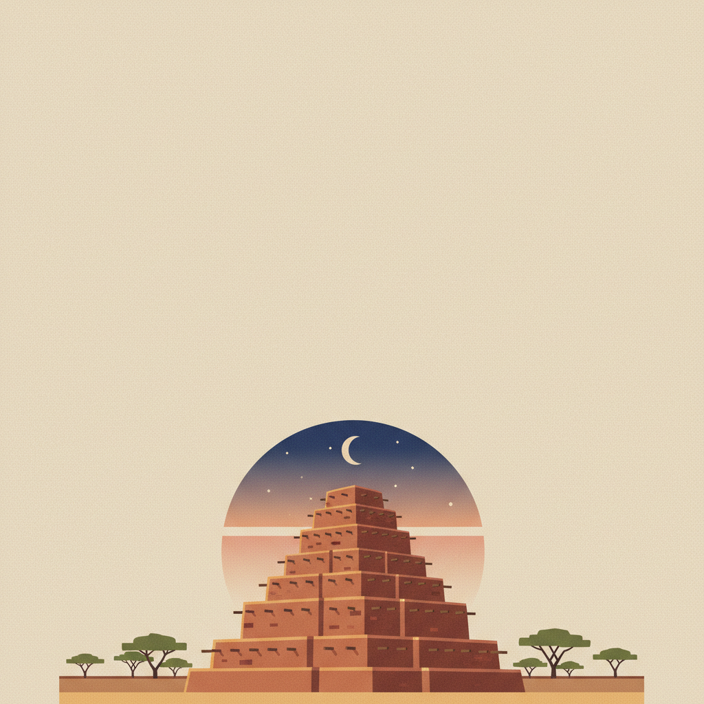 Tomb of Askia — illustrated travel poster