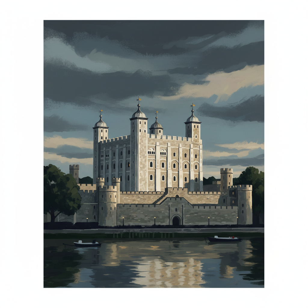 Tower of London — illustrated travel poster