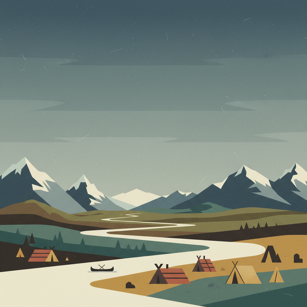 Tr’ondëk-Klondike — illustrated travel poster