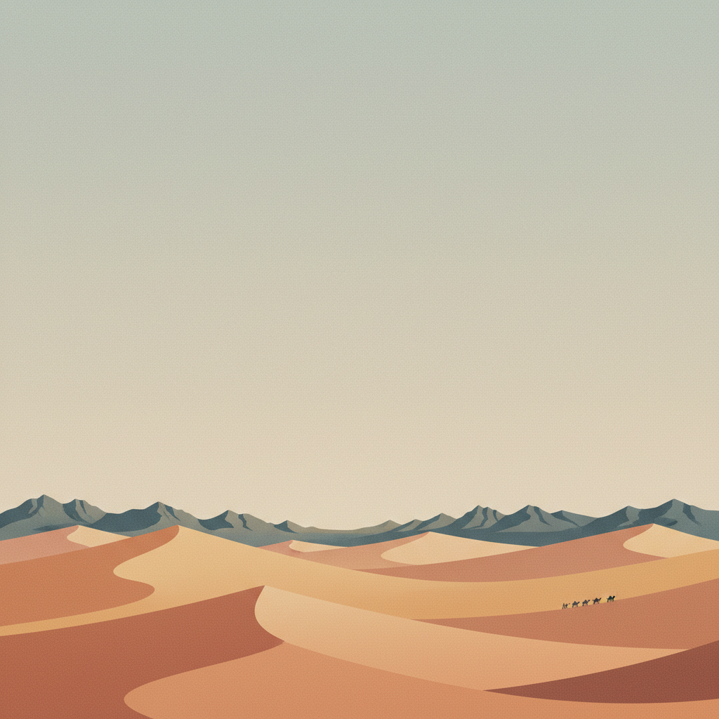 ‘Uruq Bani Ma’arid — illustrated travel poster