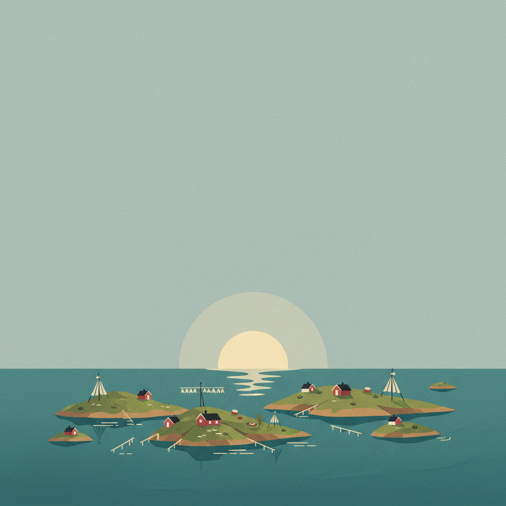 Vegaøyan – The Vega Archipelago — illustrated travel poster