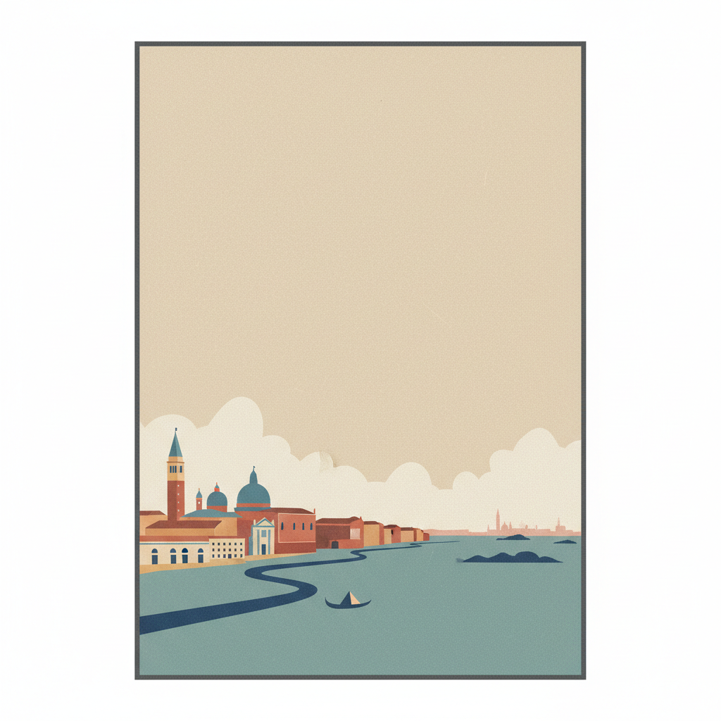 Venice and its Lagoon — illustrated travel poster