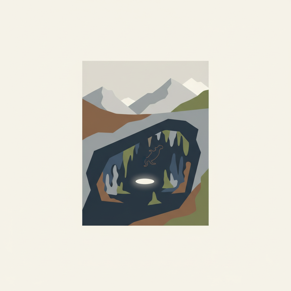 Vjetrenica Cave, Ravno — illustrated travel poster