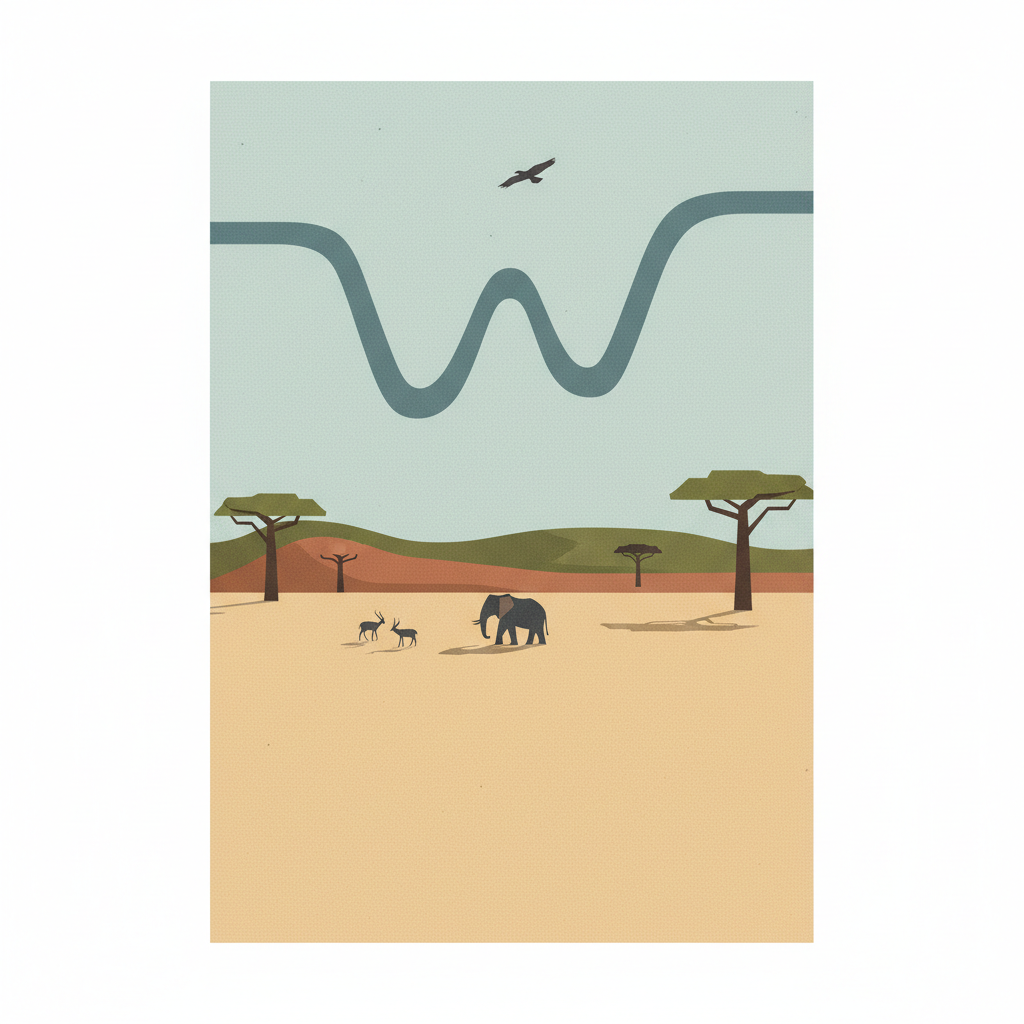 W-Arly-Pendjari Complex — illustrated travel poster