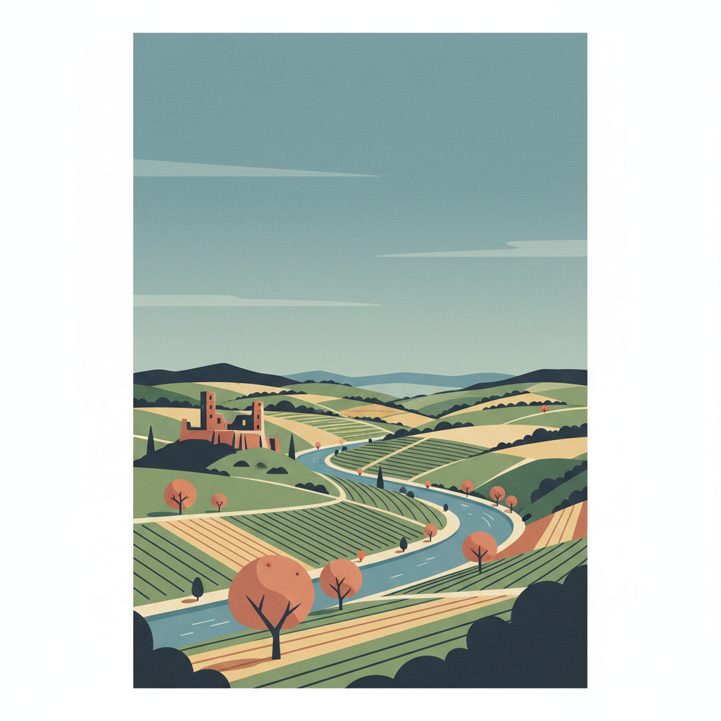 Wachau Cultural Landscape — illustrated travel poster