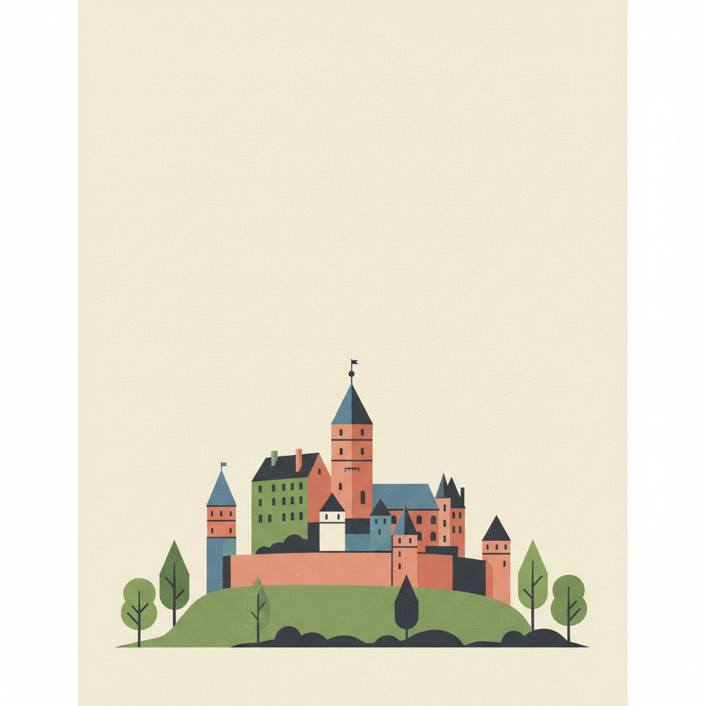 Wartburg Castle — illustrated travel poster