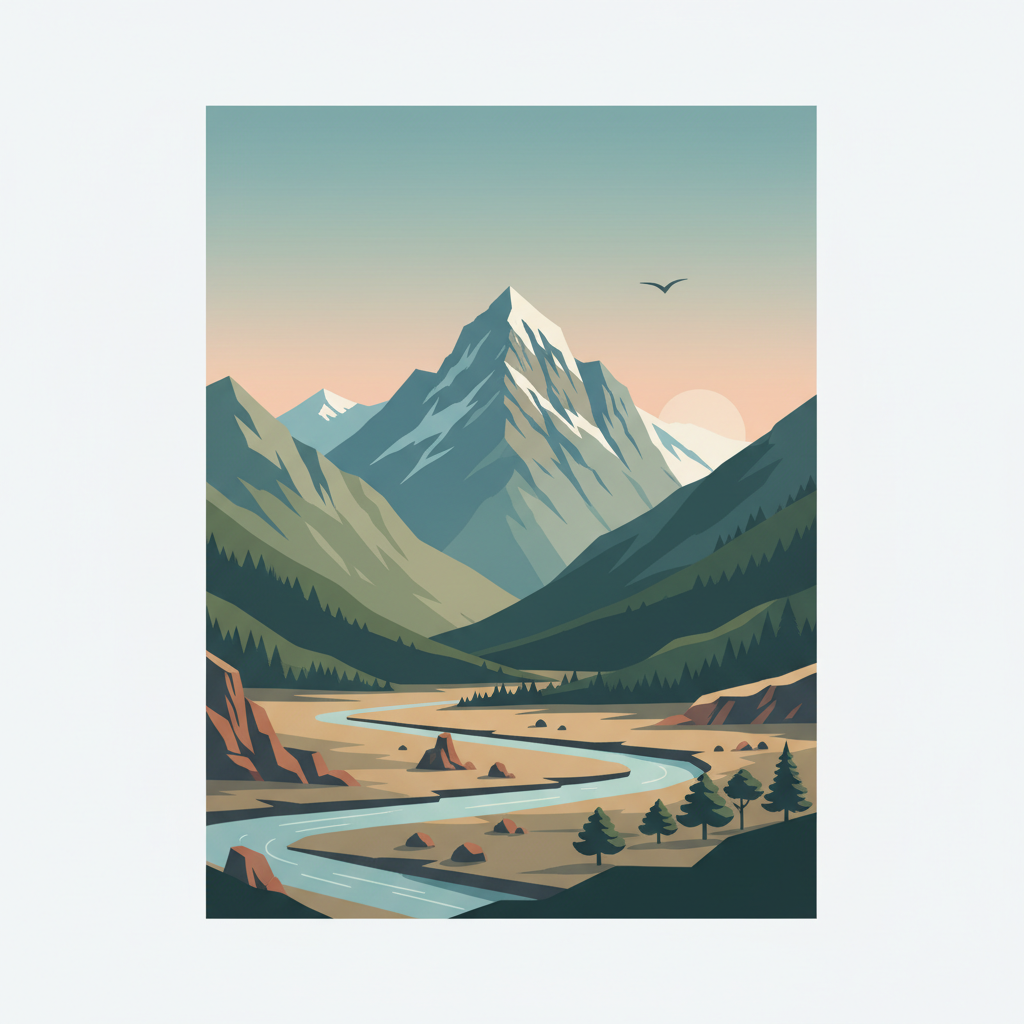 Western Tien-Shan — illustrated travel poster