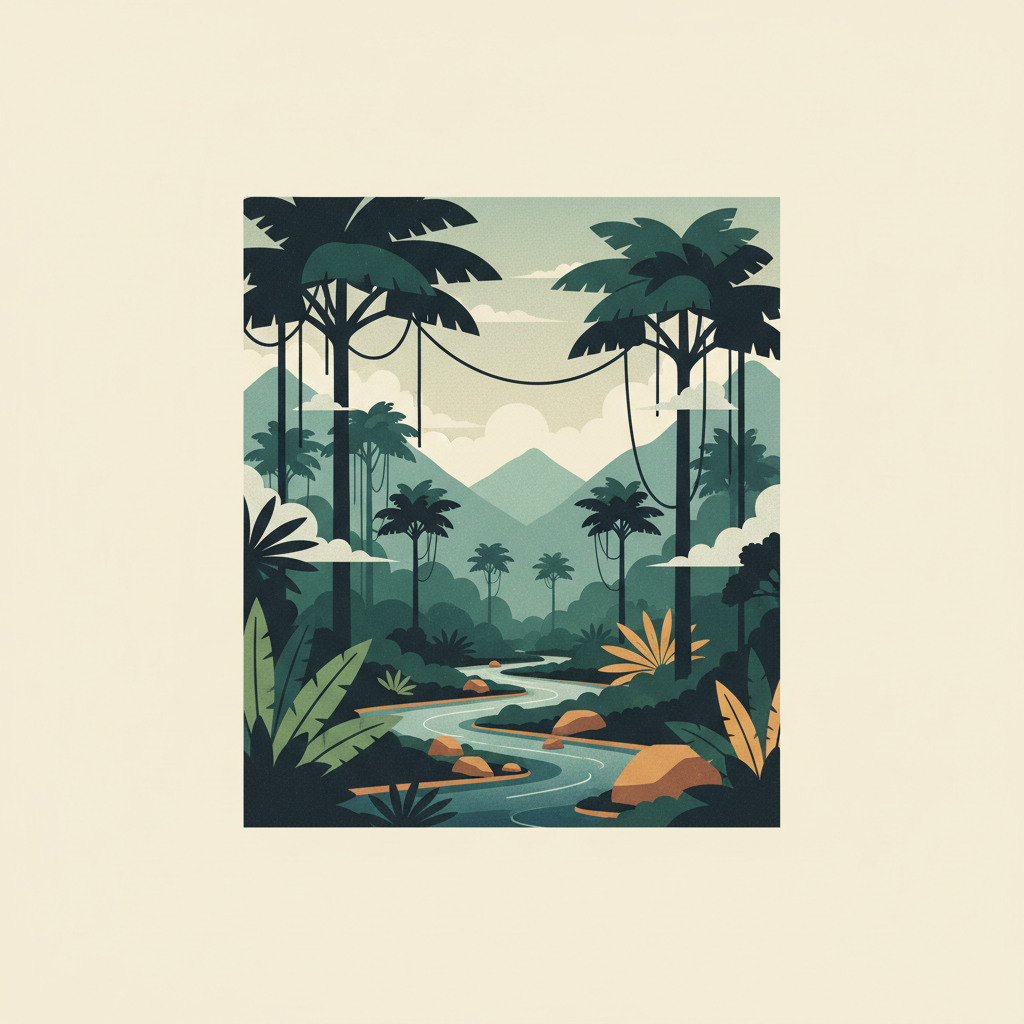 Wet Tropics of Queensland — illustrated travel poster