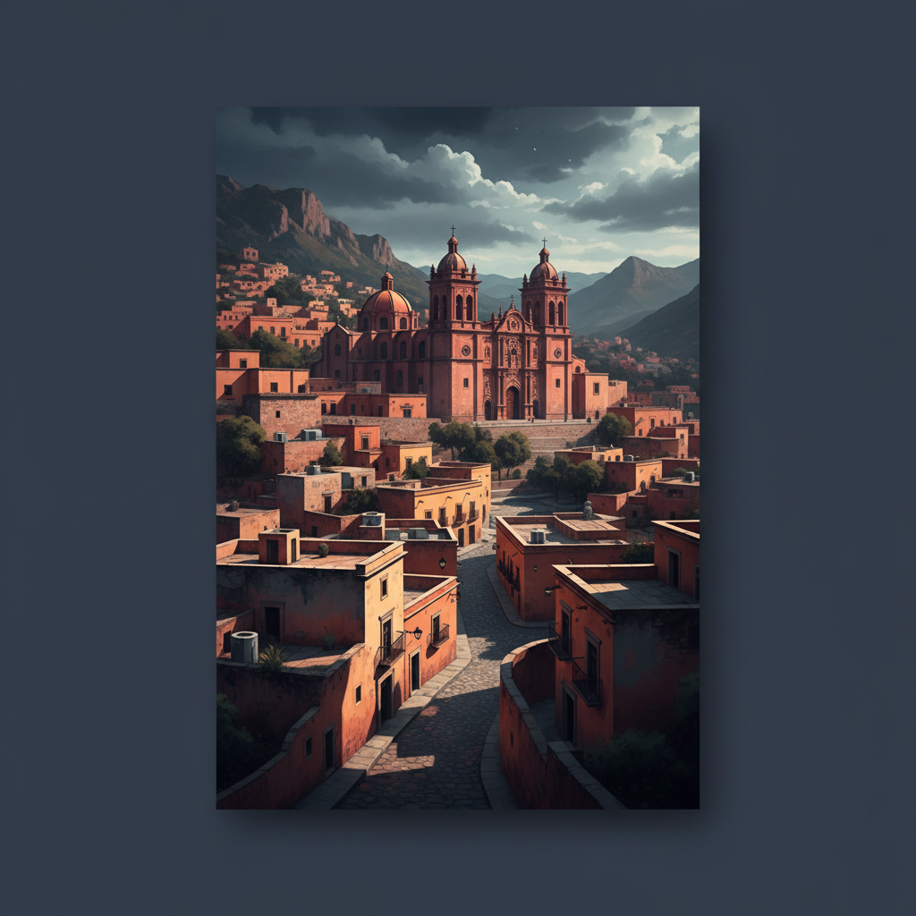 Historic Centre of Zacatecas — illustrated travel poster